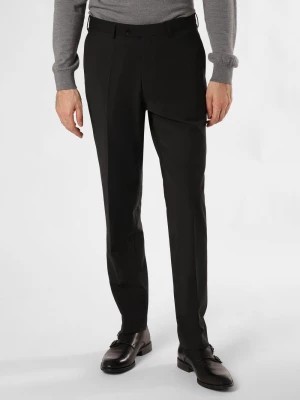 Zdjęcie produktu Finshley & Harding Spodnie - Carter Mężczyźni Regular Fit Wełna czarny jednolity,