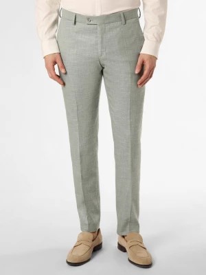 Zdjęcie produktu Finshley & Harding Spodnie - FHB-Mitch Mężczyźni Modern Fit zielony wypukły wzór tkaniny,