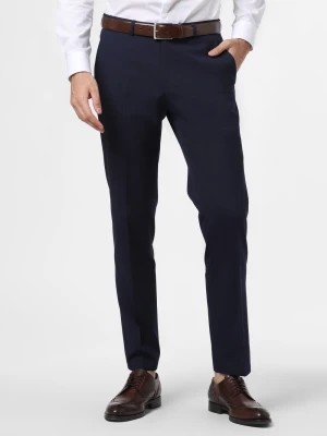 Zdjęcie produktu Finshley & Harding Spodnie Mężczyźni Slim Fit niebieski jednolity,