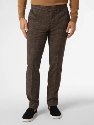 Zdjęcie produktu Finshley & Harding Spodnie Mężczyźni Sztuczne włókno brązowy w kratkę,
