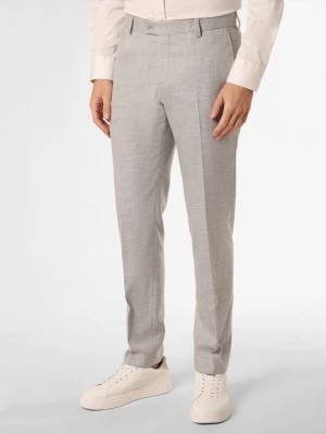 Zdjęcie produktu Finshley & Harding Spodnie - Mitch Mężczyźni Modern Fit szary wypukły wzór tkaniny,