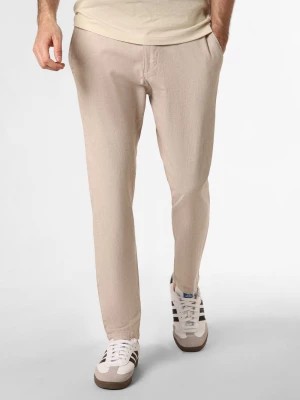 Zdjęcie produktu Finshley & Harding Spodnie z zawartością lnu - Riley Mężczyźni Bawełna beżowy nadruk,