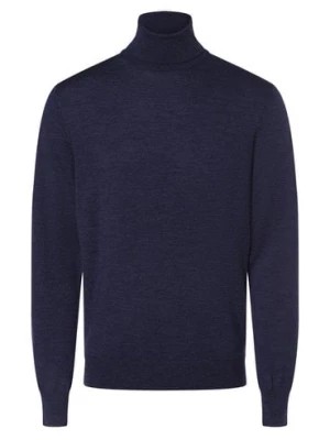 Zdjęcie produktu Finshley & Harding Sweter męski Mężczyźni Wełna niebieski marmurkowy,