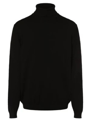 Zdjęcie produktu Finshley & Harding Sweter z dodatkiem kaszmiru Mężczyźni Bawełna czarny jednolity,