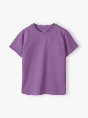 Zdjęcie produktu Fioletowy t-shirt dla chłopca z kieszonką- Lincoln&Sharks Lincoln & Sharks by 5.10.15.