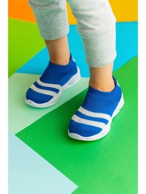 Zdjęcie produktu First Step Slippersy "Ultra Light" w kolorze niebiesko-białym rozmiar: 25