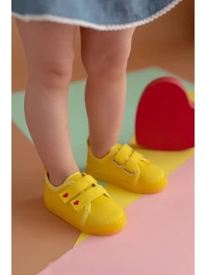 Zdjęcie produktu First Step Sneakersy "Heart" w kolorze żółtym rozmiar: 23