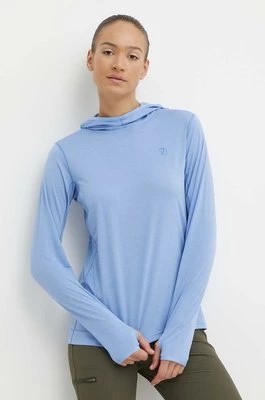 Zdjęcie produktu Fjallraven bluza sportowa Abisko Sun kolor niebieski z kapturem melanżowa F84108