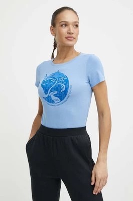 Zdjęcie produktu Fjallraven t-shirt bawełniany Arctic Fox T-shirt damski kolor niebieski F89849