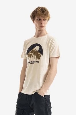 Zdjęcie produktu Fjallraven t-shirt bawełniany Nature kolor beżowy z nadrukiem F87053.113-113