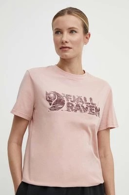 Zdjęcie produktu Fjallraven t-shirt Lush Logo T-shirt damski kolor różowy F14600165