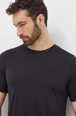 Zdjęcie produktu Fjallraven t-shirt wełniany Abisko Wool kolor czarny gładki F87193