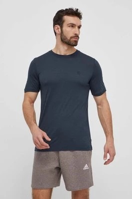 Zdjęcie produktu Fjallraven t-shirt wełniany Abisko Wool kolor granatowy gładki F87193