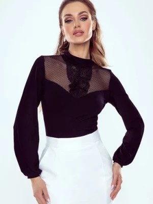 Zdjęcie produktu Francesca czarna bluzka damska z długim rękawem Eldar