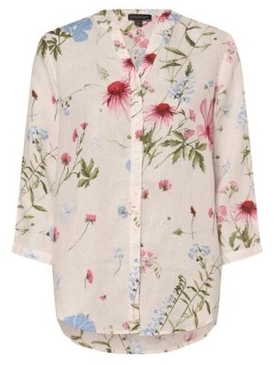 Zdjęcie produktu Franco Callegari Damska bluzka lniana Kobiety len różowy|biały wzorzysty,