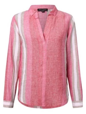 Zdjęcie produktu Franco Callegari Damska bluzka lniana Kobiety len wyrazisty róż|czerwony|beżowy w paski,