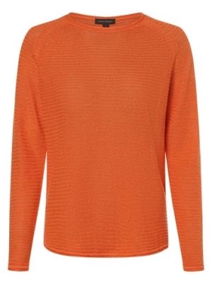 Zdjęcie produktu Franco Callegari Damski sweter lniany Kobiety len pomarańczowy jednolity,