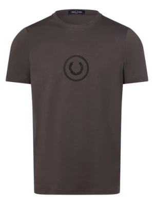 Zdjęcie produktu Fred Perry T-shirt męski Mężczyźni Bawełna szary jednolity,