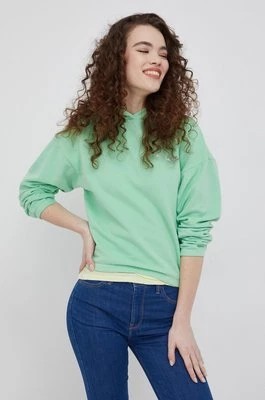 Zdjęcie produktu Frieda & Freddies bluza damska kolor zielony z kapturem gładka