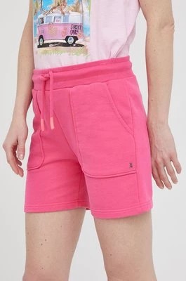 Zdjęcie produktu Frieda & Freddies szorty damskie kolor fioletowy gładkie high waist