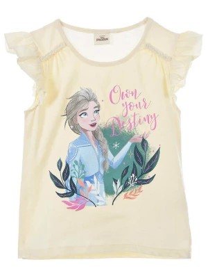 Zdjęcie produktu FROZEN Koszulka "Frozen" w kolorze kremowym ze wzorem rozmiar: 110