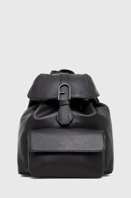 Zdjęcie produktu Furla plecak skórzany damski kolor czarny mały gładki