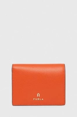 Zdjęcie produktu Furla portfel skórzany damski kolor pomarańczowy