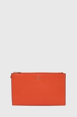 Zdjęcie produktu Furla torebka skórzana kolor pomarańczowy