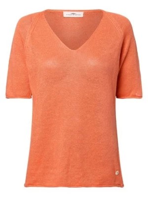 Zdjęcie produktu Fynch-Hatton Damski sweter lniany Kobiety len pomarańczowy jednolity,