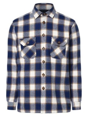 Zdjęcie produktu Fynch-Hatton Koszula męska Mężczyźni Modern Fit Bawełna biały|niebieski w kratkę,