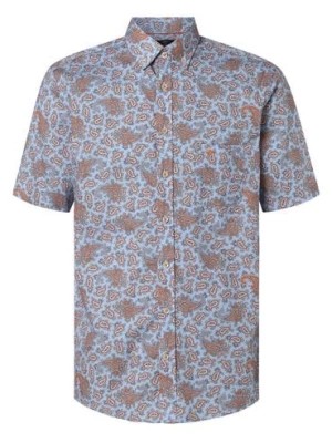 Zdjęcie produktu Fynch-Hatton Koszula męska Mężczyźni Slim Fit Bawełna niebieski wzorzysty button down,