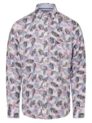 Zdjęcie produktu Fynch-Hatton Męska koszula lniana Mężczyźni Regular Fit len biały|niebieski|lila wzorzysty,