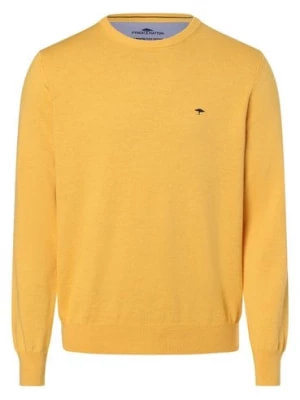 Zdjęcie produktu Fynch-Hatton Męski sweter Mężczyźni Bawełna żółty jednolity,