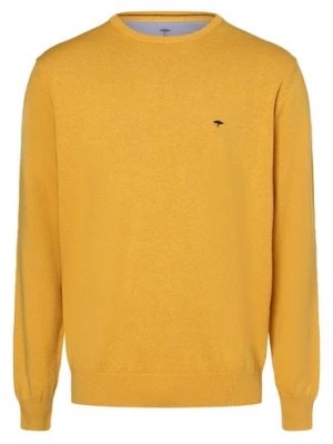 Zdjęcie produktu Fynch-Hatton Sweter męski Mężczyźni Bawełna żółty jednolity,