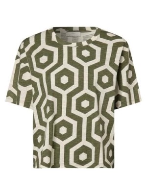 Zdjęcie produktu Fynch-Hatton T-shirt damski Kobiety Bawełna beżowy|zielony wzorzysty,