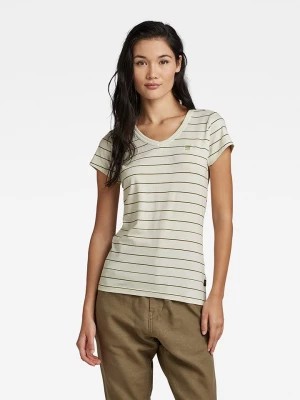 Zdjęcie produktu G-Star Koszulka w kolorze biało-oliwkowym rozmiar: M