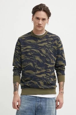 Zdjęcie produktu G-Star Raw bluza bawełniana męska kolor zielony wzorzysta