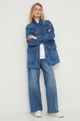 Zdjęcie produktu G-Star Raw kurtka jeansowa damska kolor niebieski przejściowa