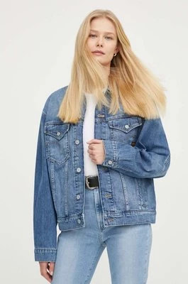 Zdjęcie produktu G-Star Raw kurtka jeansowa damska kolor niebieski przejściowa oversize