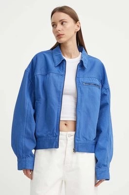 Zdjęcie produktu G-Star Raw kurtka jeansowa damska kolor niebieski przejściowa oversize D24569-D300