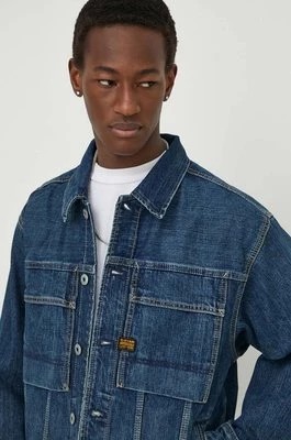 Zdjęcie produktu G-Star Raw kurtka jeansowa męska kolor granatowy przejściowa