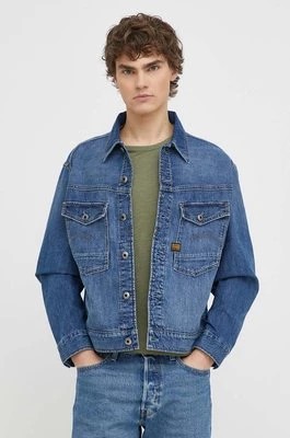 Zdjęcie produktu G-Star Raw kurtka jeansowa męska kolor niebieski przejściowa