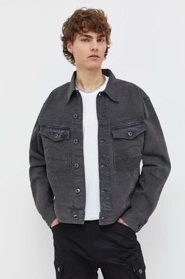 Zdjęcie produktu G-Star Raw kurtka jeansowa męska kolor szary przejściowa