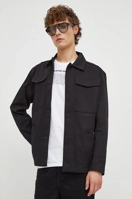 Zdjęcie produktu G-Star Raw kurtka koszulowa bawełniana kolor czarny przejściowa
