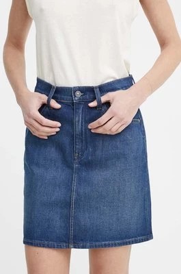 Zdjęcie produktu G-Star Raw spódnica jeansowa kolor granatowy mini prosta