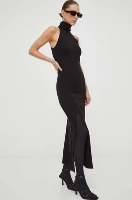 Zdjęcie produktu G-Star Raw sukienka bawełniana kolor czarny maxi dopasowana