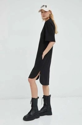 Zdjęcie produktu G-Star Raw sukienka bawełniana kolor czarny mini oversize