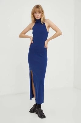 Zdjęcie produktu G-Star Raw sukienka bawełniana kolor niebieski maxi dopasowana