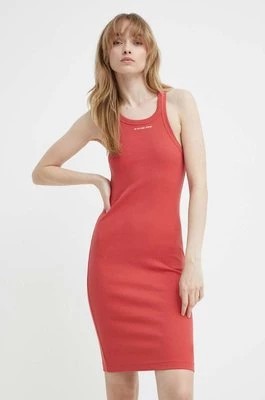 Zdjęcie produktu G-Star Raw sukienka bawełniana kolor czerwony mini dopasowana