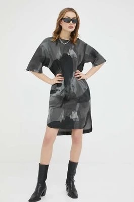 Zdjęcie produktu G-Star Raw sukienka bawełniana kolor szary mini oversize